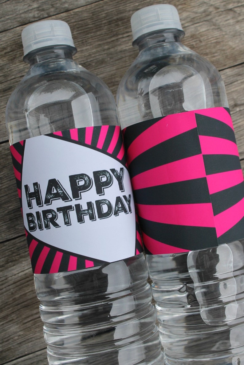 Rock Star Birthday Party Water Bottle Labels image 7