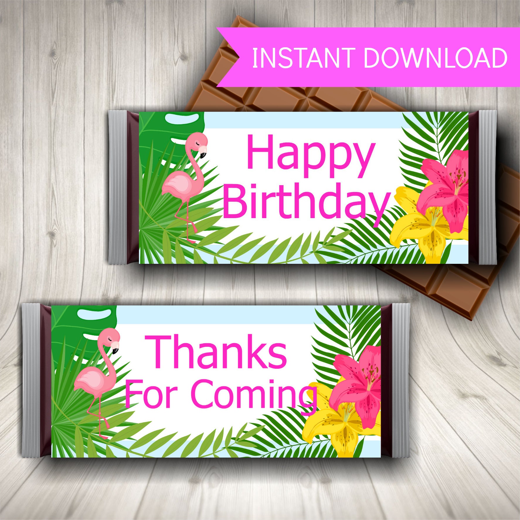 Tropical Hello Rounds Tropical Party Printable Set, Instant Download - Etsy