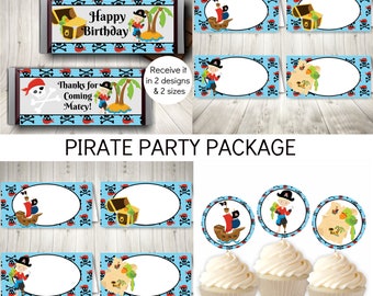 Pirate Party Printables, Boys Pirate Decor, Birthday Decorations, Printable Instant Download