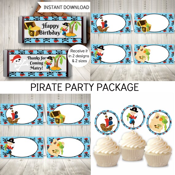 Pirate Party Printables, Boys Pirate Decor, Birthday Decorations ...