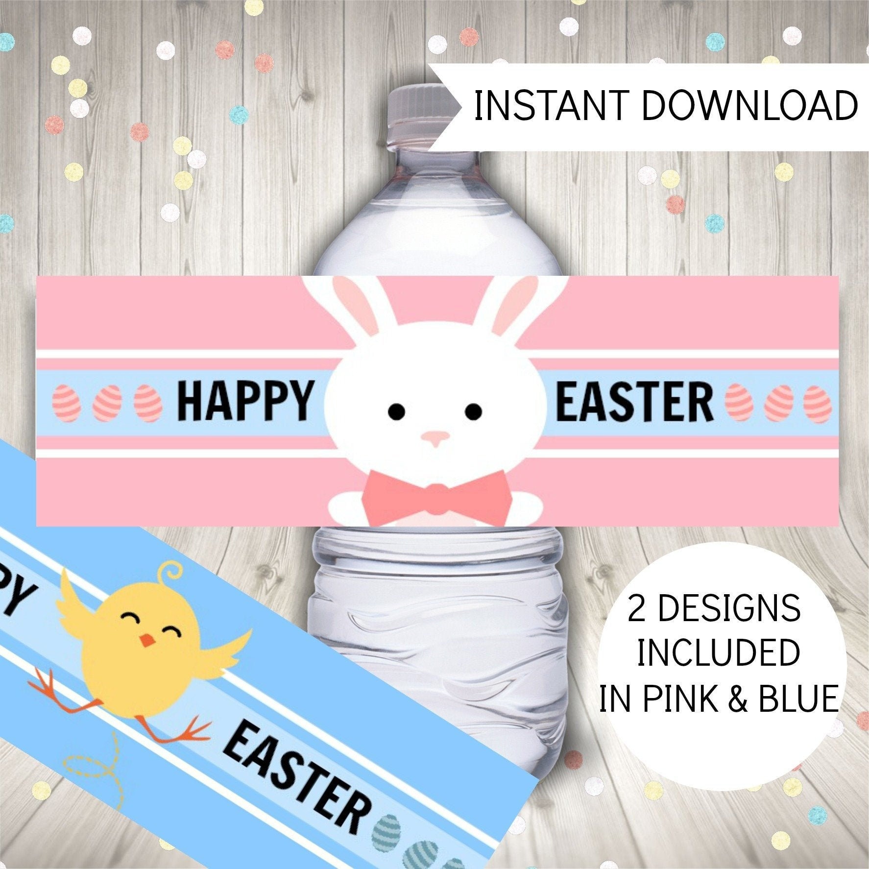 Easter Water Bottle Labels Printable Instant Download - Etsy Australia