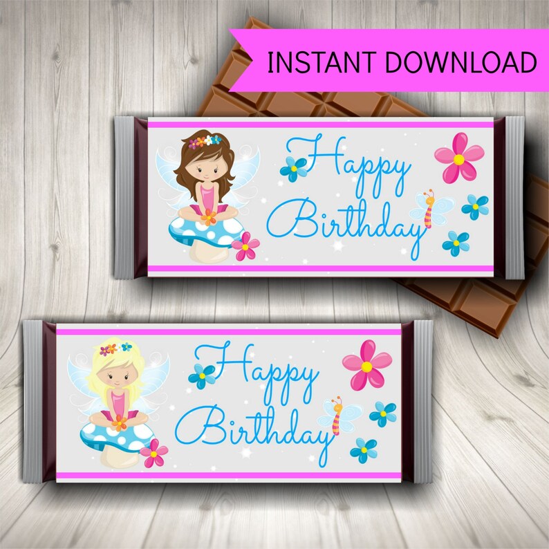 Fairy Party Printables Set, Pink Fairy Decorations FREE Fairy invitation. Instant Download image 5