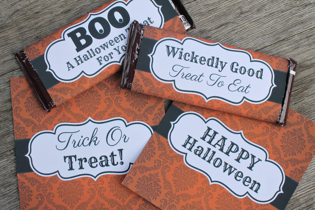 Halloween Printable Candy Bar Wrappers - Etsy