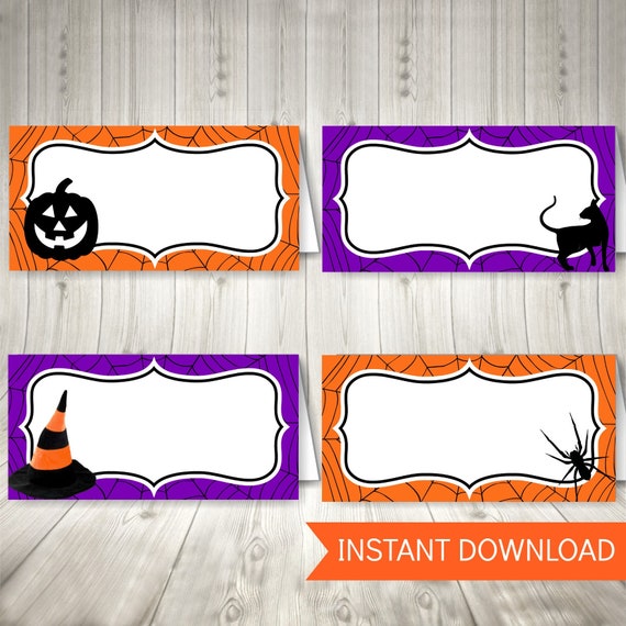 Halloween Food Labels Printable Halloween Decoration Instant - Etsy