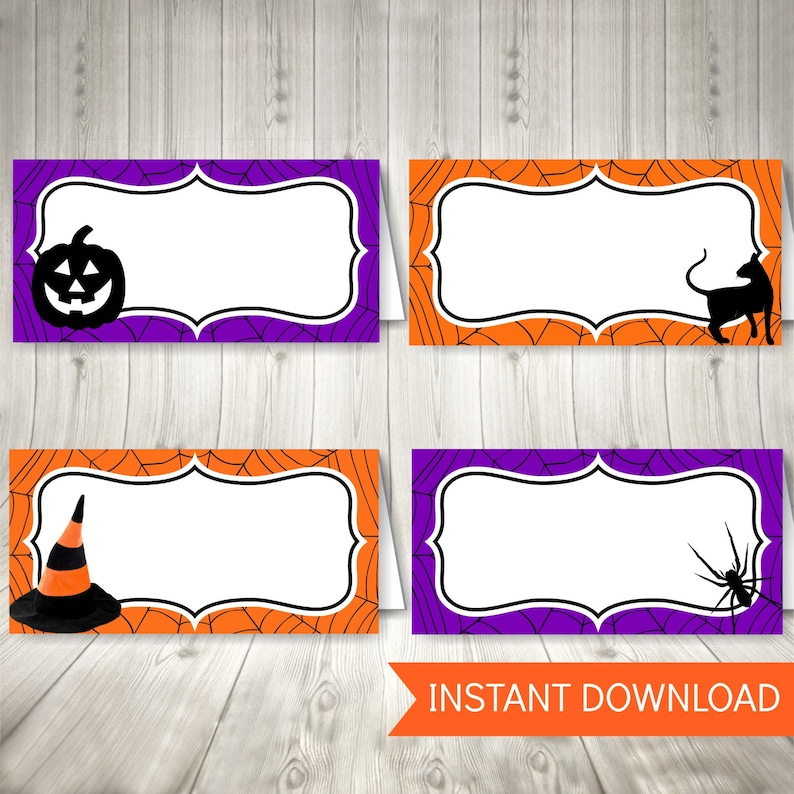 Halloween Food Labels Printable Halloween Decoration Instant Etsy