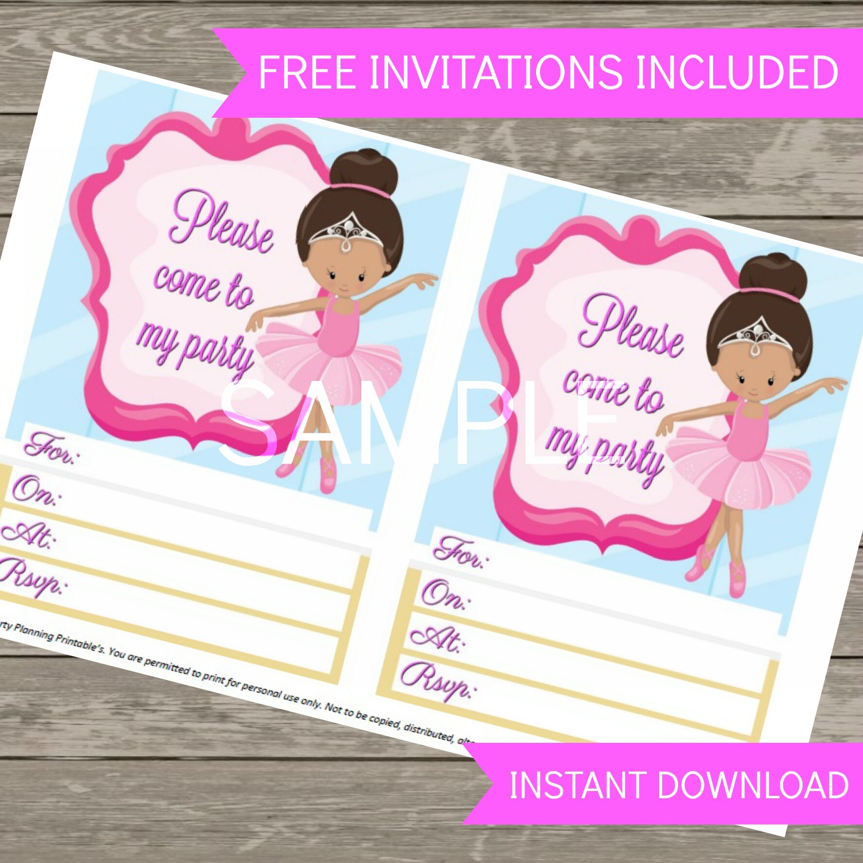 Ballerina Birthday Party Cupcake Toppers Printable Cupcake - Etsy