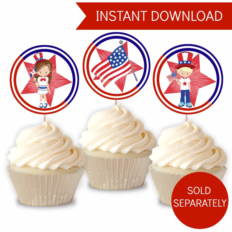 4th of July Food Tent Labels, Printable Labels image 3