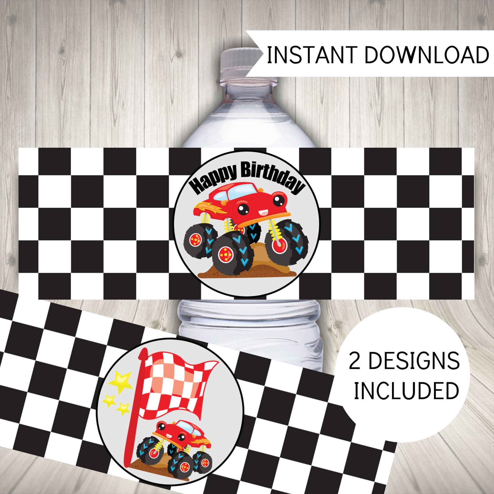 Monster Truck Party Printables Boys Birthday Party Decor - Etsy