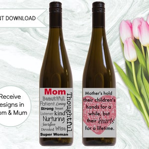 Mother&#39;s Day Printable Wine Labels - Smart Party Planning