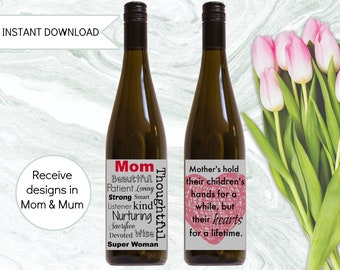 Mother's Day Printable Wine Labels - Smart Party Planning