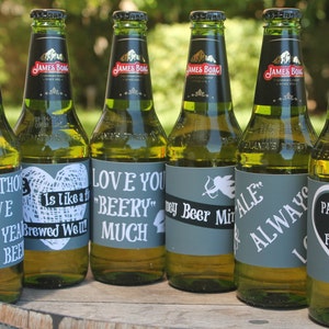 Valentines Day Printable Beer Labels, Beer Gift, Chalk Board, Instant Download