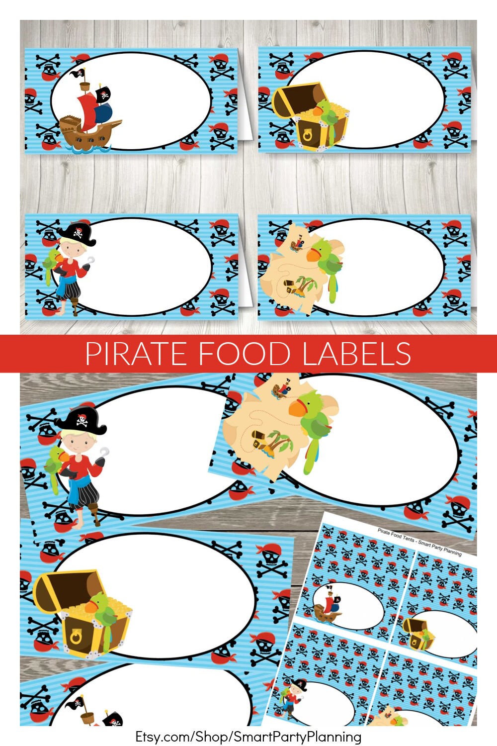 Pirate Party Food Labels Instant Download Pirate Decor Etsy Australia