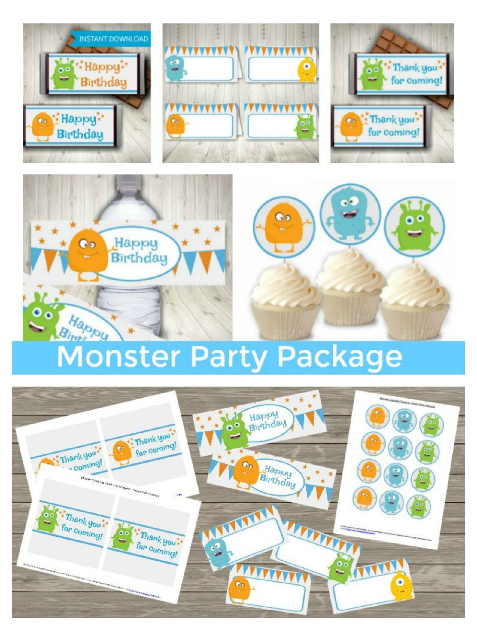 Monster Party Printable Set | Etsy