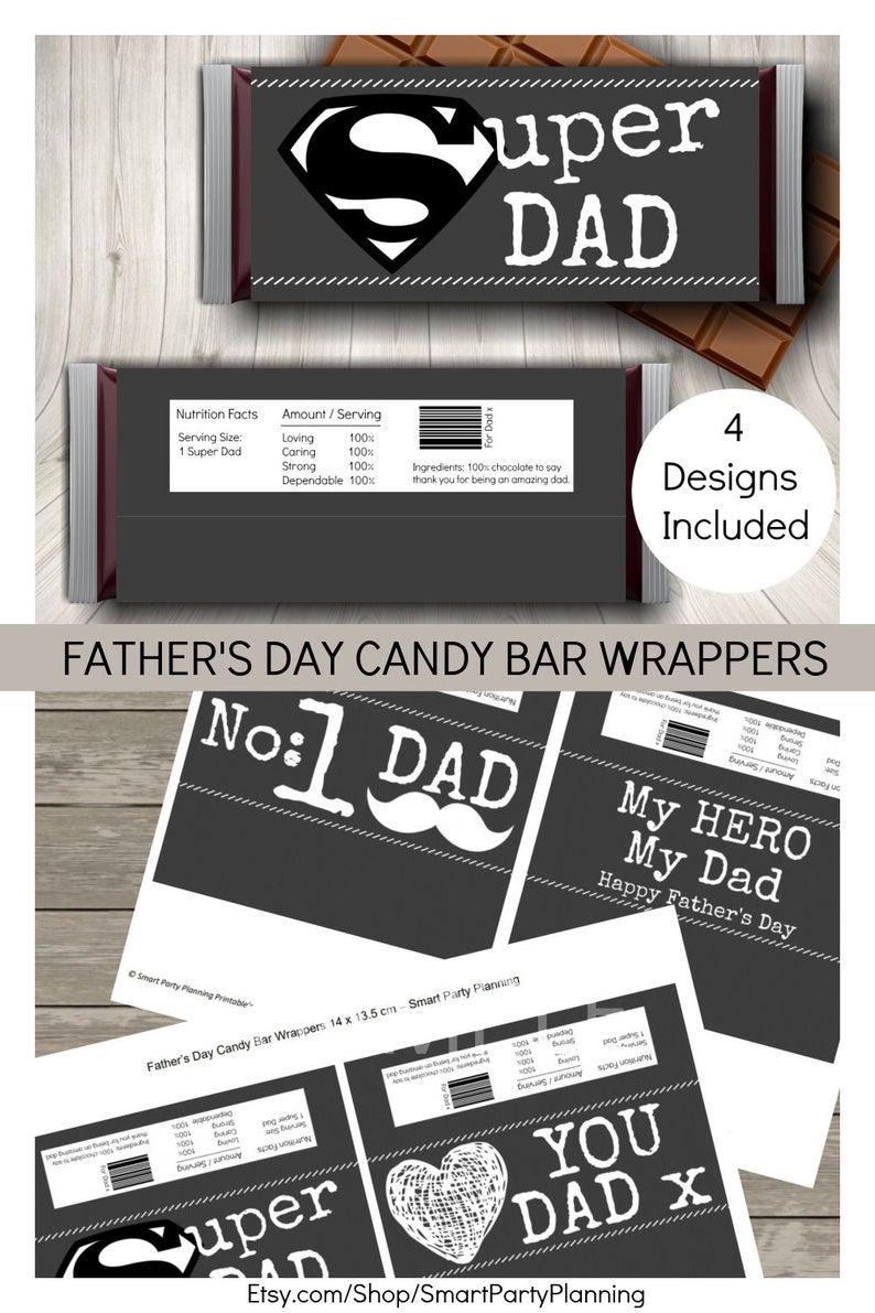 Father's Day Gift Printable Father's Day Candy Bar - Etsy