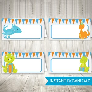 Dinosaur Party Printable Set, Birthday Decorations, Dinosaur, Boys, Instant Download, Printable PDF Files image 3