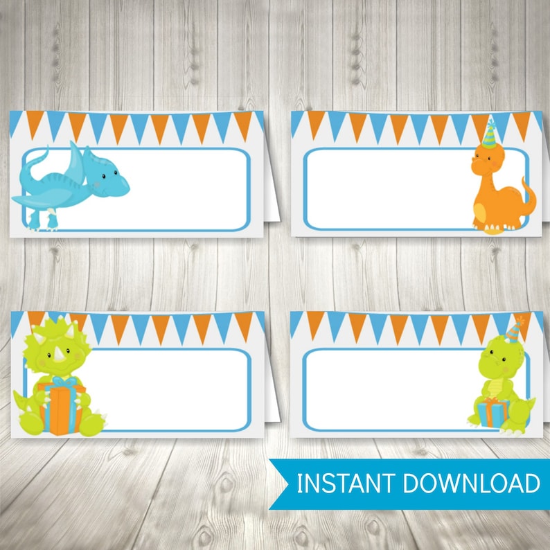 Dinosaur Party Printable Set Birthday Decorations Dinosaur - Etsy