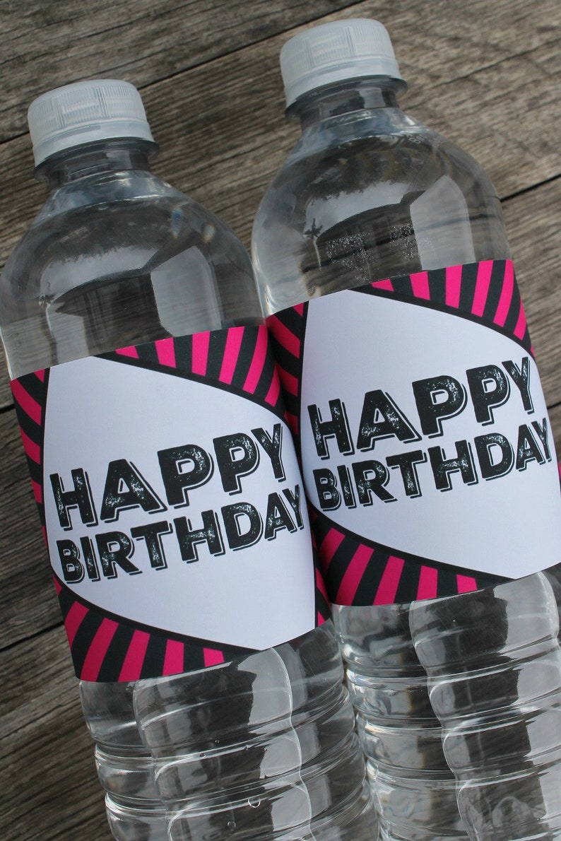 Rock Star Birthday Party Water Bottle Labels image 6