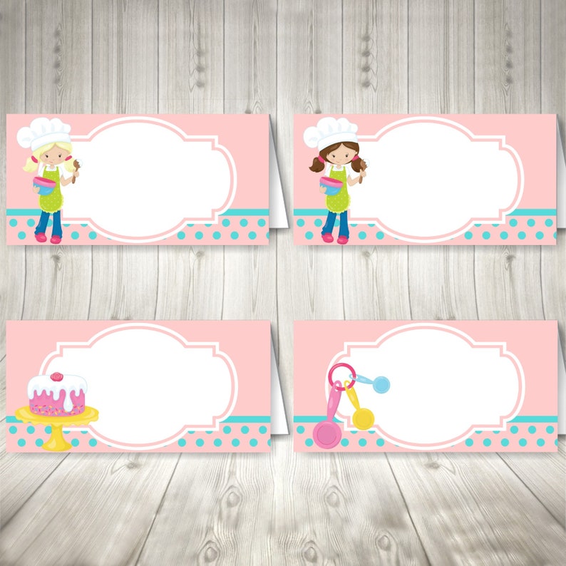 Cooking Party Printables Set, Printable Instant Download - Etsy