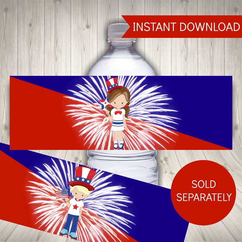 4th of July Food Tent Labels, Printable Labels image 5