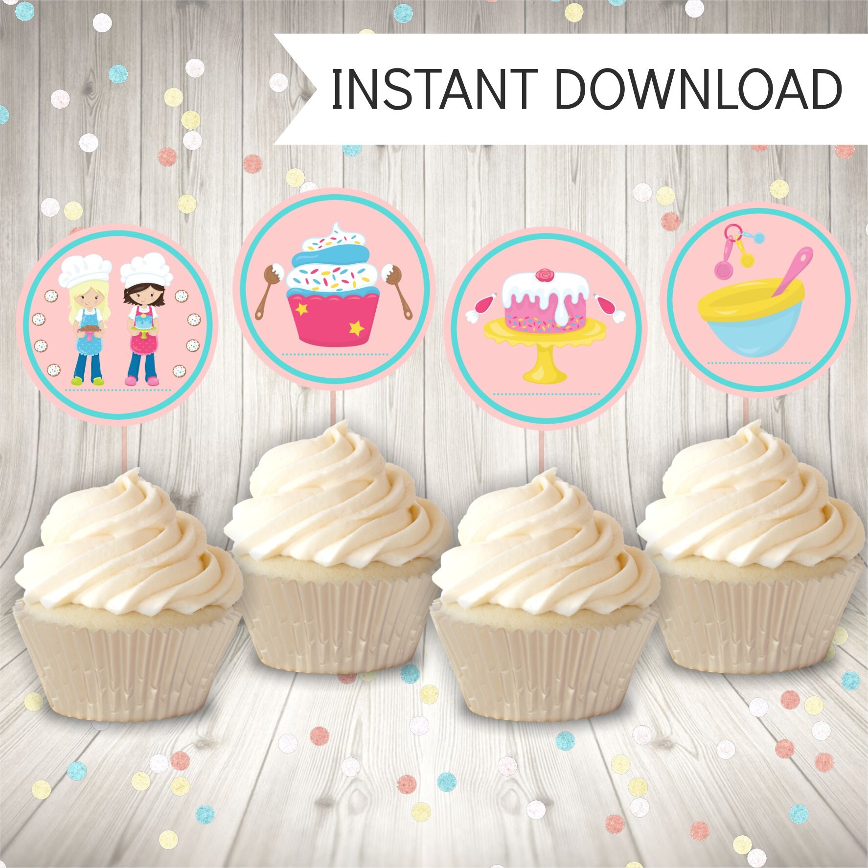 Cooking Party Printables Set, Printable Instant Download - Etsy Australia