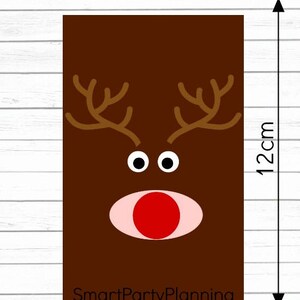 Rudolf Design Christmas Wine Label Printable - Etsy