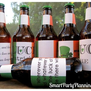 St Patrick&#39;s Day Beer Labels / Printable Labels