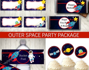 Outer Space Printables, Space Party, Party Printable Set, Space Birthday Party, Space Party Decor, Boys Birthday Party, PDF Download