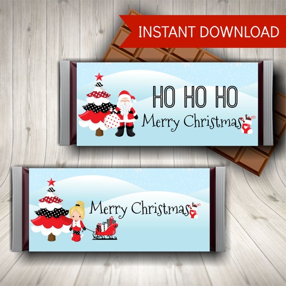 Christmas Candy Bar Wrappers Printable Party Favors Or Stocking Fillers By Smart Party Planning Catch My Party