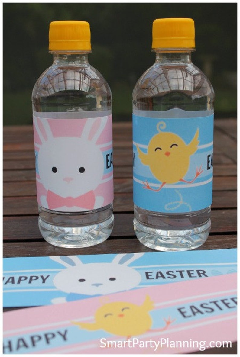 Easter Water Bottle Labels Printable Instant Download Etsy Australia