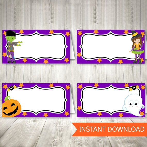 Halloween Food Tent Labels Free Halloween Invitation Etsy