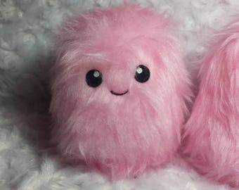 Plush Pink Marshmallow keyring, keychain, bag charm, gift, cute plushie.