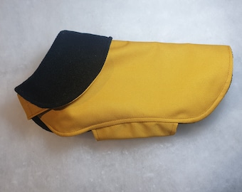 Waterproof fleece lined dog puppy coat jacket (Ochre)