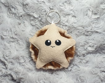 Plush mince pie keyring, keychain, bag charm, gift, cute plushie.