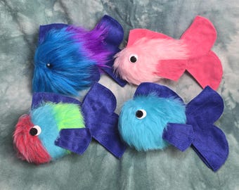 Plush Funny Fish keyring, keychain, bag charm, gift, cute plushie.