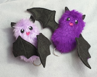 Plush Bat keyring, keychain, bag charm, gift, cute plushie.