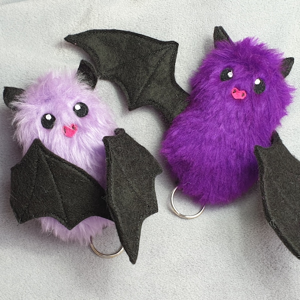 Plush Bat keyring, keychain, bag charm, gift, cute plushie.