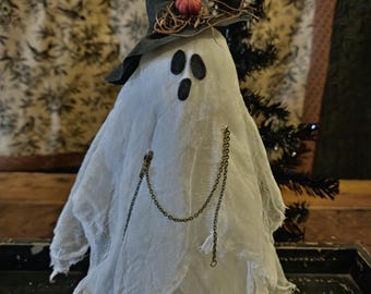 Haunt.. our primitive Halloween Ghost stump doll