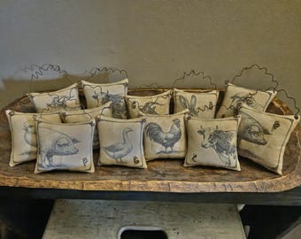 Farmhouse pillow, ornies