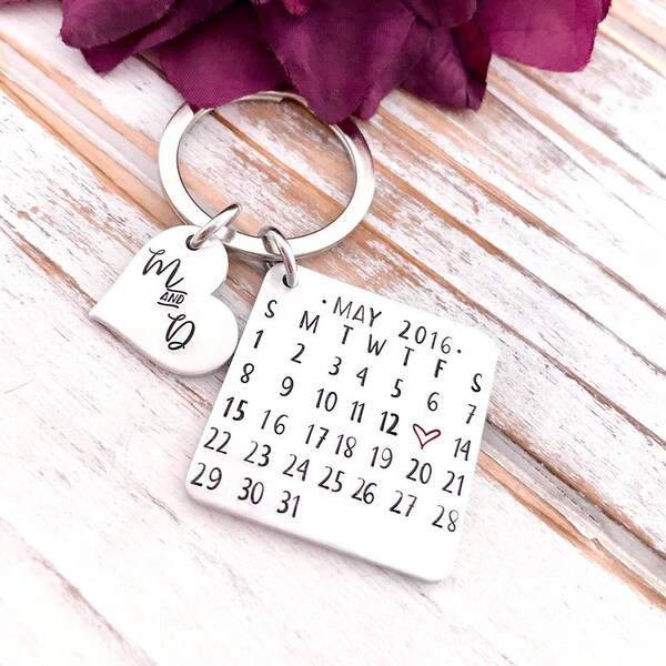 Calendar Keychain Etsy
