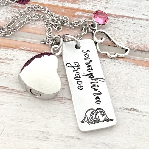 Cremation Urn Infant Loss Remembrance Memorial Necklace Etsy