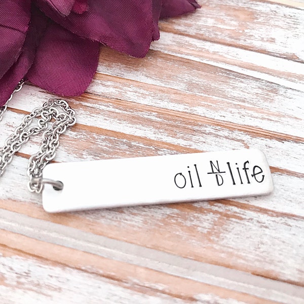 North Dakota Oil Life Pendant ND Oilfield Worker Necklace Oil Rig Well Farming Fishing Hunting ND Energy Production Gift