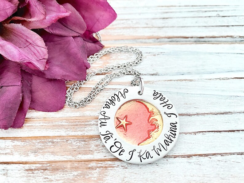 Ich Liebe Dich Bis Zum Mond Und Zurück I Love You To The Moon and Back German Celestial Pendant Mother Gift Grandma Necklace image 3