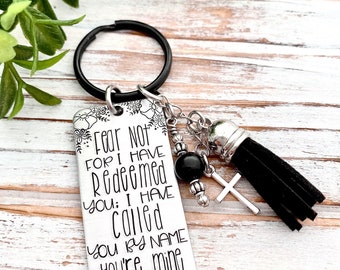 Fear Not For I Have Redeemed You I Have Called You By Name You Are Mine Isaiah 43 1 Bible Verse Scripture Keychain Purse Handbag Accessory