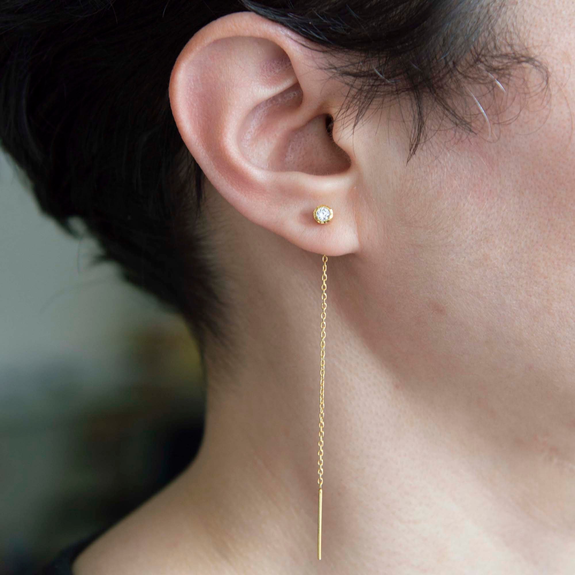 Gold 2024 threader earrings