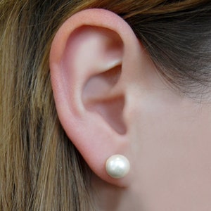 Goldene Perlen-Ohrjacken-Ohrringe, Perlen-Tropfenohrringe, lange Perlenohrringe, Perlen-Ohrstecker, Bar-Ohrringe Bild 4