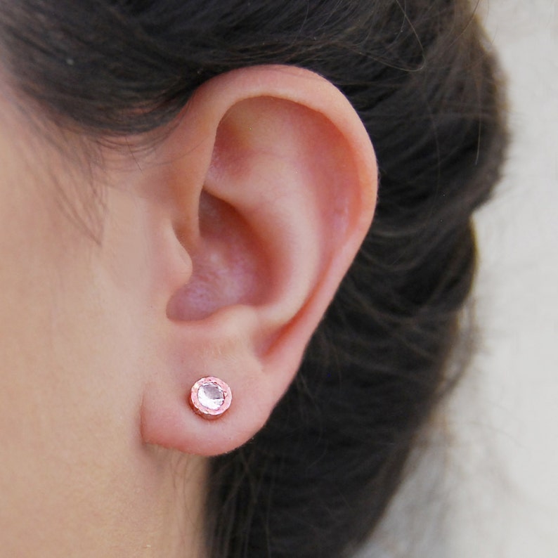 Red Gemstone Studs Real Ruby Earrings Studs Ruby Stud Earrings Natural Stones Gemstone Studs Rose Gold Studs Birthstone Earrings