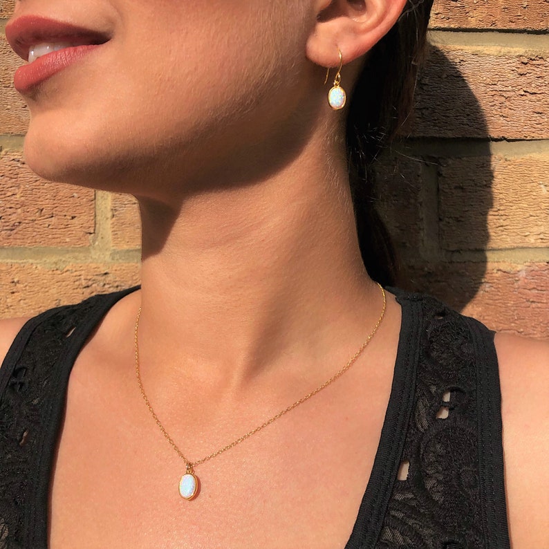 Ethiopian Opal October Birthstone Jewelry Set