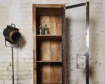 Reclaimed Wood Storage Locker - Display Cabinet - Industrial Style