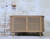 Rattan Wood Top Sideboard - Drinks Cabinet