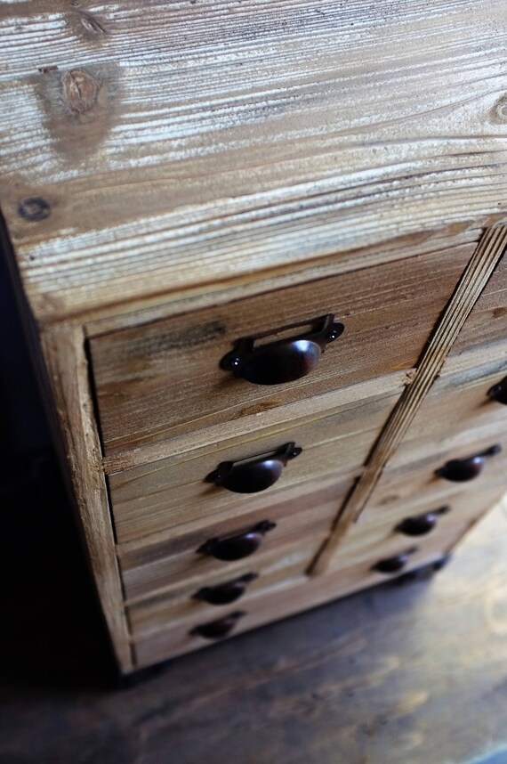 Apothecary Cabinet Small Chest Drawers Vintage Style Etsy